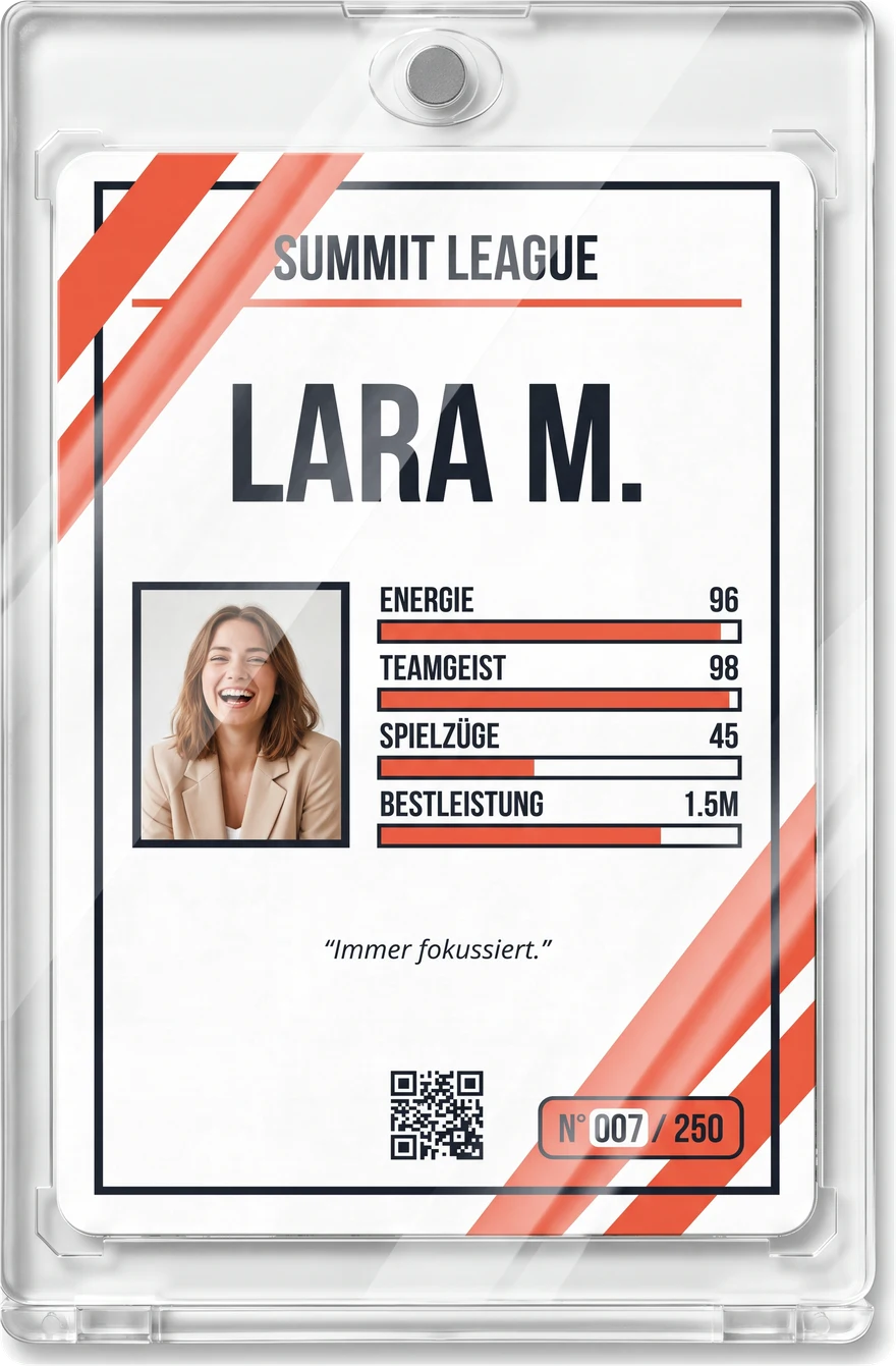 Trading Card Rückseite in Sammler-Hülle